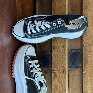 Converse Black and White Platform Shoes
